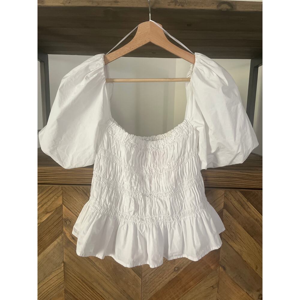 Astr The Label Savina Bubble Sleeve Top Top Size Medium